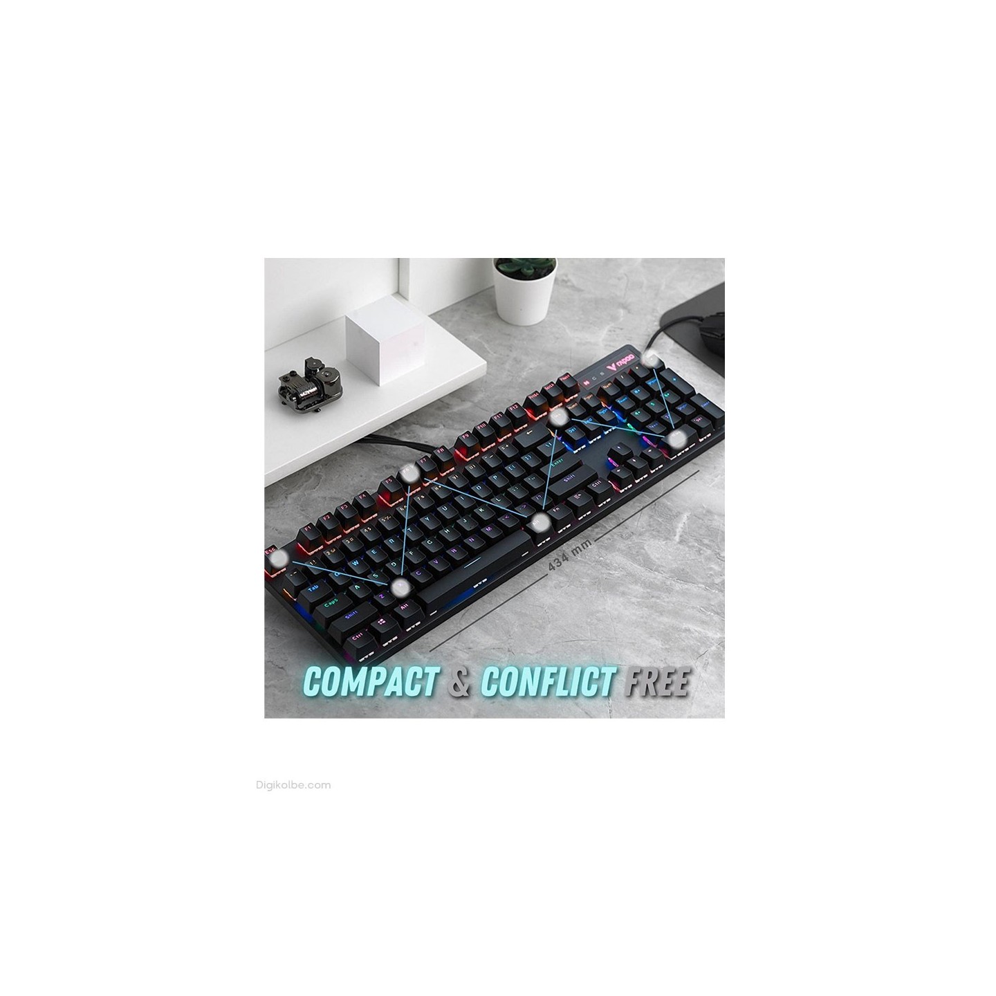 کیبورد ‫مکانیکال رپو V500 RGB