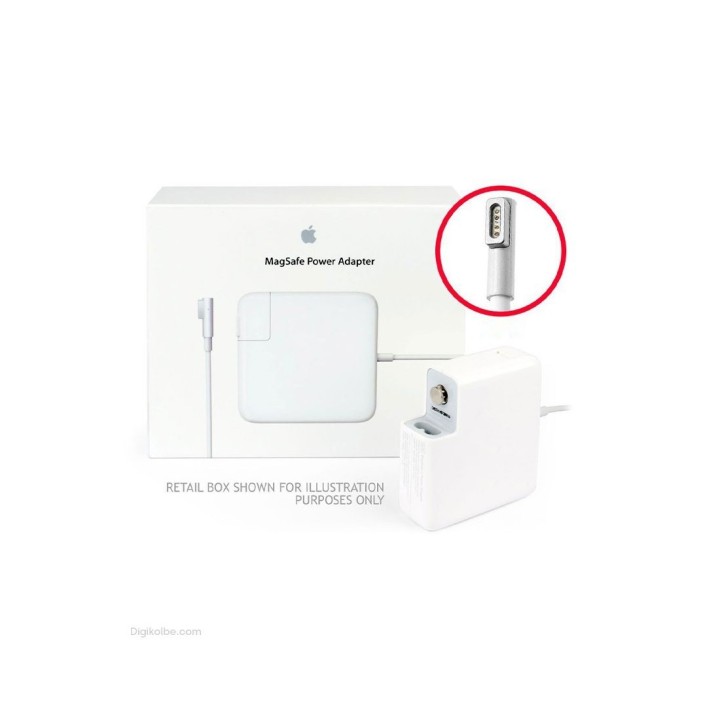 شارژر لپ‌تاپ مک‌بوک اپل 60 وات (Magsafe 1 | با پک)