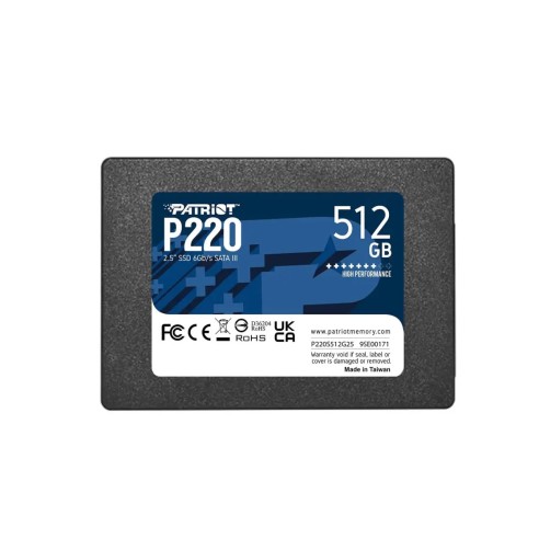 حافظه اس‌اس‌دی پتریوت P220 ( ظرفیت 512 گیگابایت )