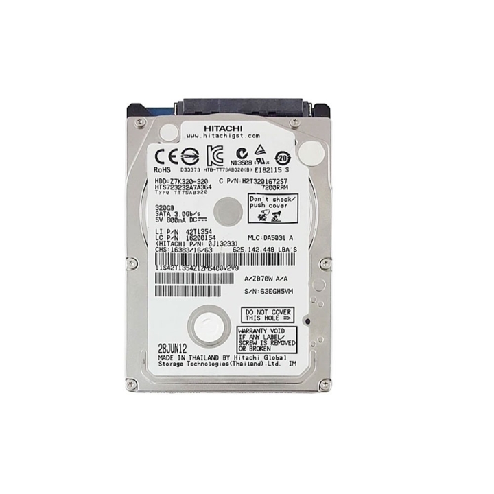 هارد لپ‌تاپ هیتاچی 320 گیگابایت ( SATA | استوک )