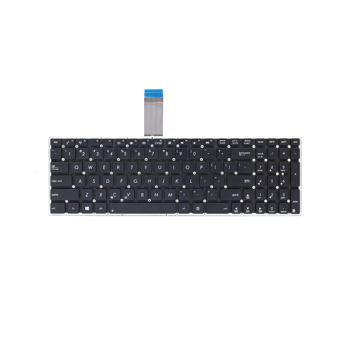 کیبورد لپ‌تاپ ایسوس X550 (فلت بلند | بدون فریم | اینتر کوچک)