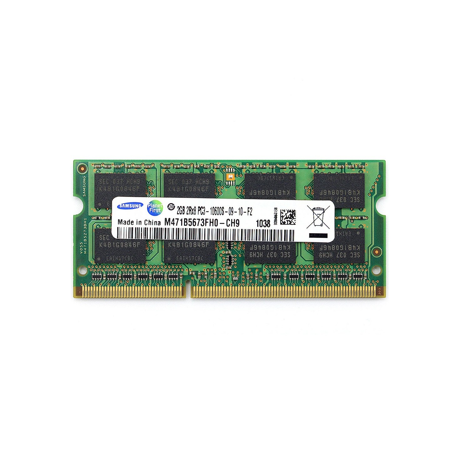 رم لپ‌تاپ PC3-10600 سامسونگ 1333 مگاهرتز 2 گیگابایت (استوک | اورجینال)