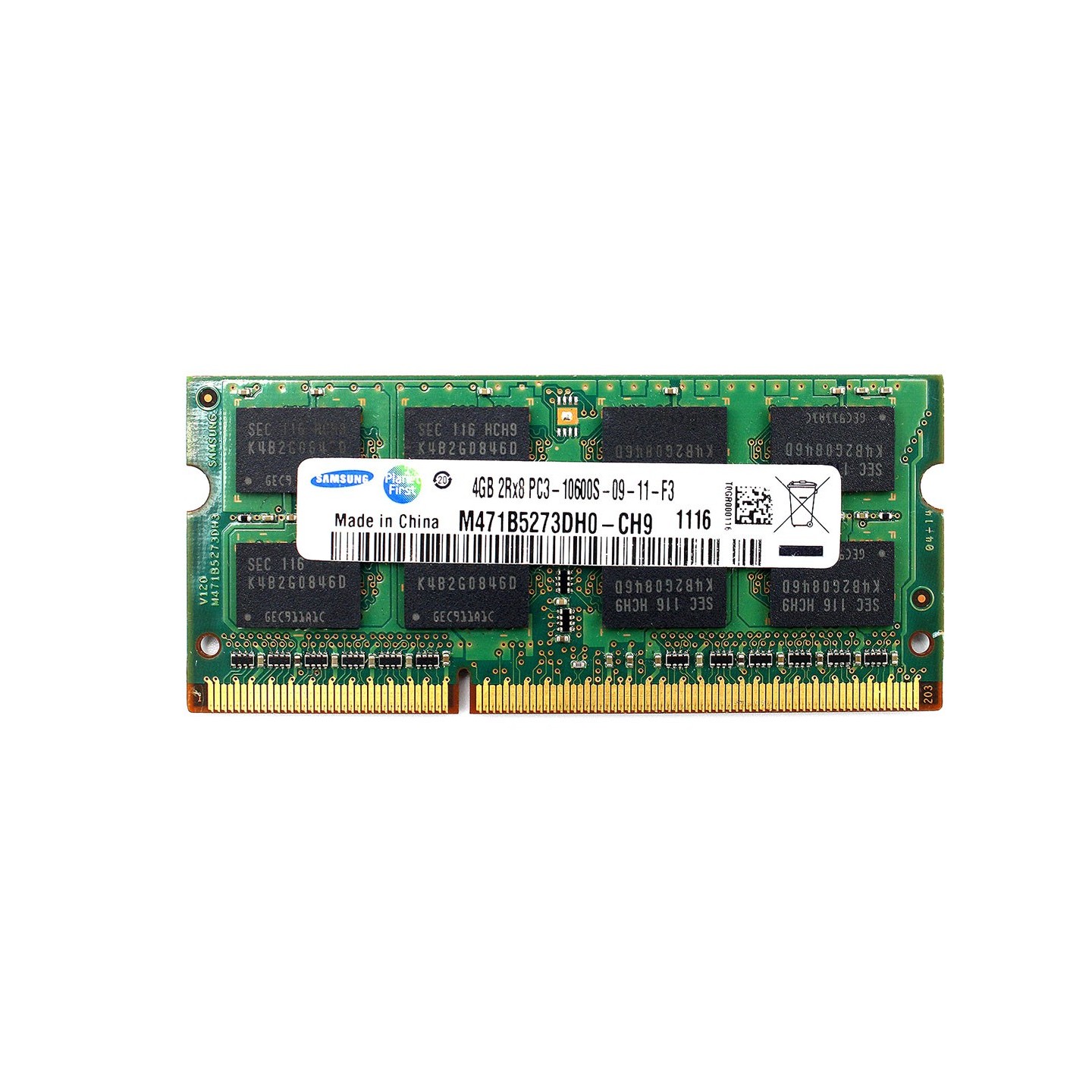 رم لپ‌تاپ PC3-10600 سامسونگ 1333 مگاهرتز 4 گیگابایت (استوک | اورجینال)