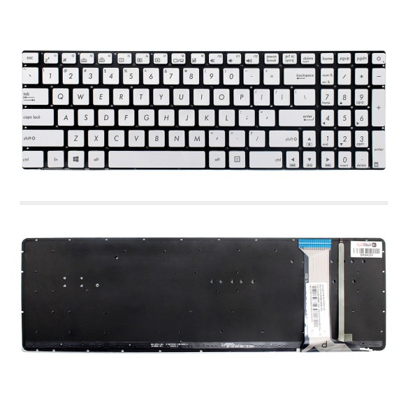کیبورد لپ‌تاپ ایسوس N552 ( VivoBook | بدون فریم | با بکلایت)