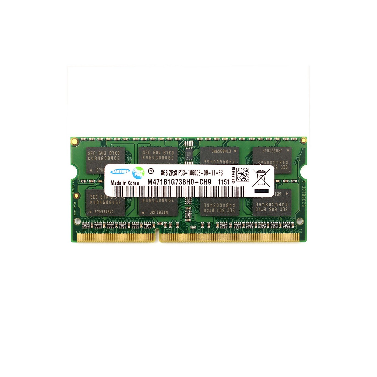 رم لپ‌تاپ PC3-10600 سامسونگ 1333 مگاهرتز 8 گیگابایت (اورجینال)