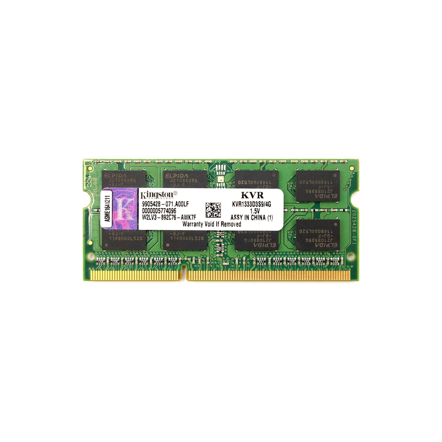 رم لپ‌تاپ PC3-10600 کینگستون 1333 مگاهرتز 4 گیگابایت (استوک | اورجینال)