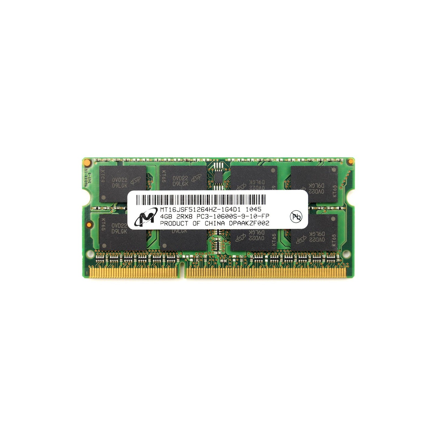 رم لپ‌تاپ PC3-10600 میکرون 1333 مگاهرتز 4 گیگابایت (استوک | اورجینال)