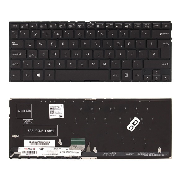 کیبورد لپ‌تاپ ایسوس UX430 (ZenBook | بدون فریم)