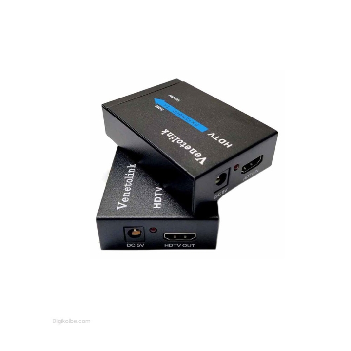 تبدیل اکستندر HDMI تحت شبکه ونتولینک HDTV ( با آداپتور برق | پشتیبانی حداکثر تا 60 متر )