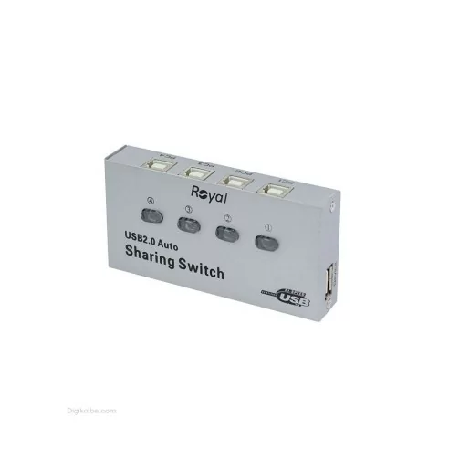 تبدیل USB سوئیچ 1 به 4 AUTO رویال (دیتا سوئیچ)