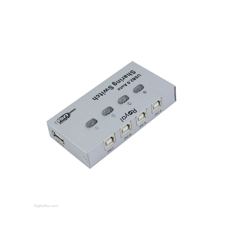 تبدیل USB سوئیچ 1 به 4 AUTO رویال (دیتا سوئیچ)