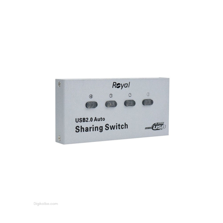 تبدیل USB سوئیچ 1 به 4 AUTO رویال (دیتا سوئیچ)