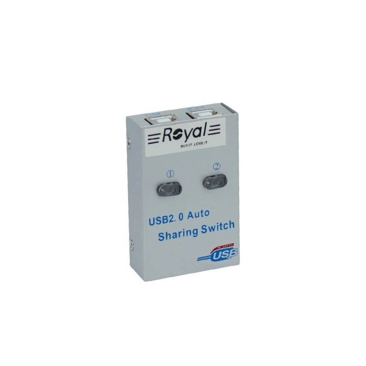 تبدیل USB سوئیچ 1 به 2 AUTO رویال (دیتا سوئیچ)