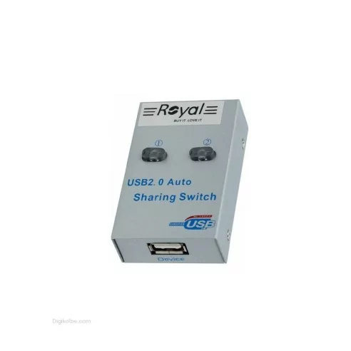 تبدیل USB سوئیچ 1 به 2 AUTO رویال (دیتا سوئیچ)