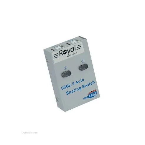 تبدیل USB سوئیچ 1 به 2 AUTO رویال (دیتا سوئیچ)