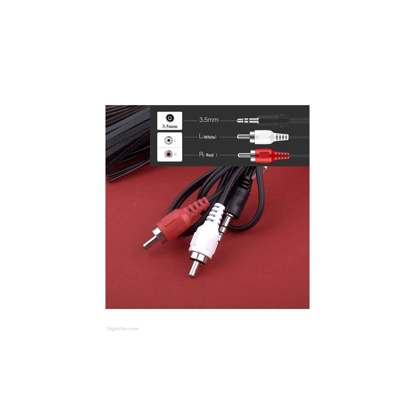 کابل صدا 1 به 2 (RCA) طول 1.5 متر
