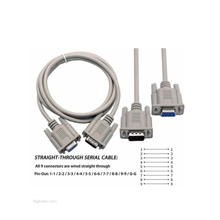 کابل سریال RS232 ماده به نر طول 1.5متر