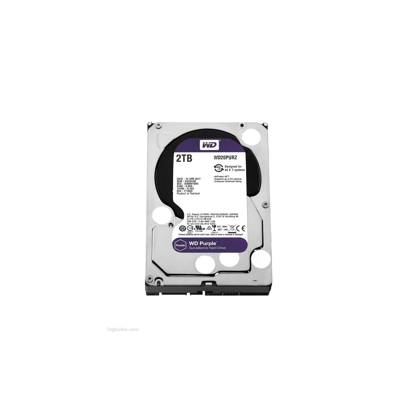 هارددیسک اینترنال وسترن دیجیتال ( Purple ظرفیت 2 ترابایت )