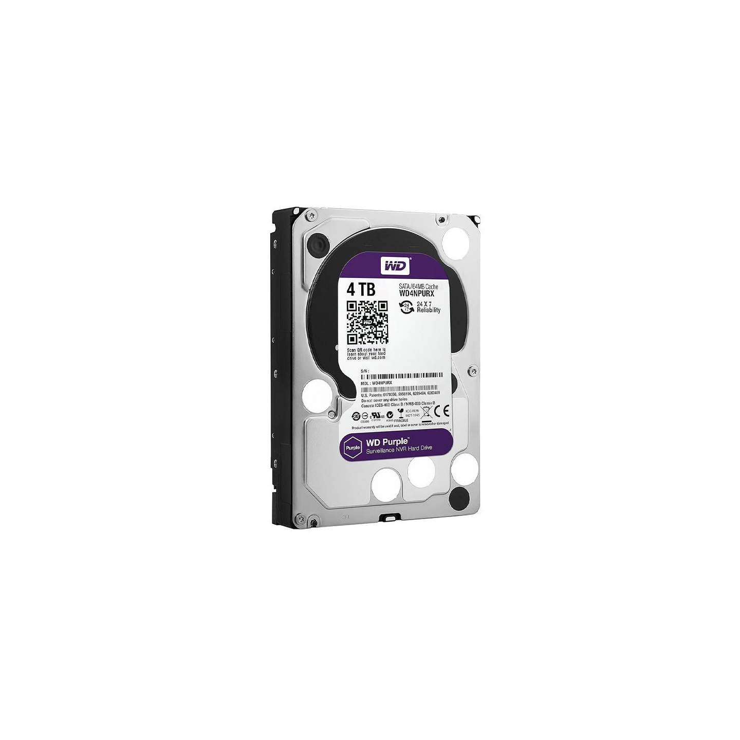 هارددیسک اینترنال وسترن دیجیتال ( Purple | ظرفیت 4 ترابایت )