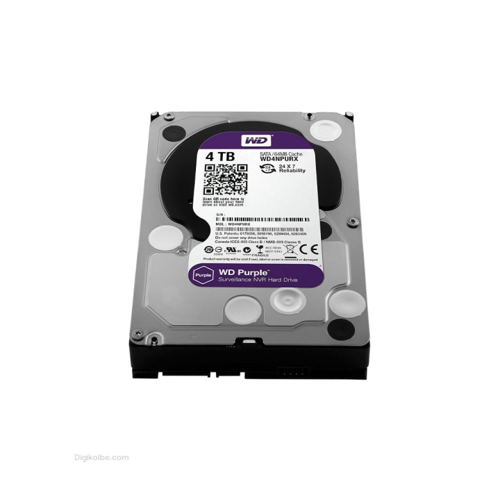 هارددیسک اینترنال وسترن دیجیتال ( Purple | ظرفیت 4 ترابایت )