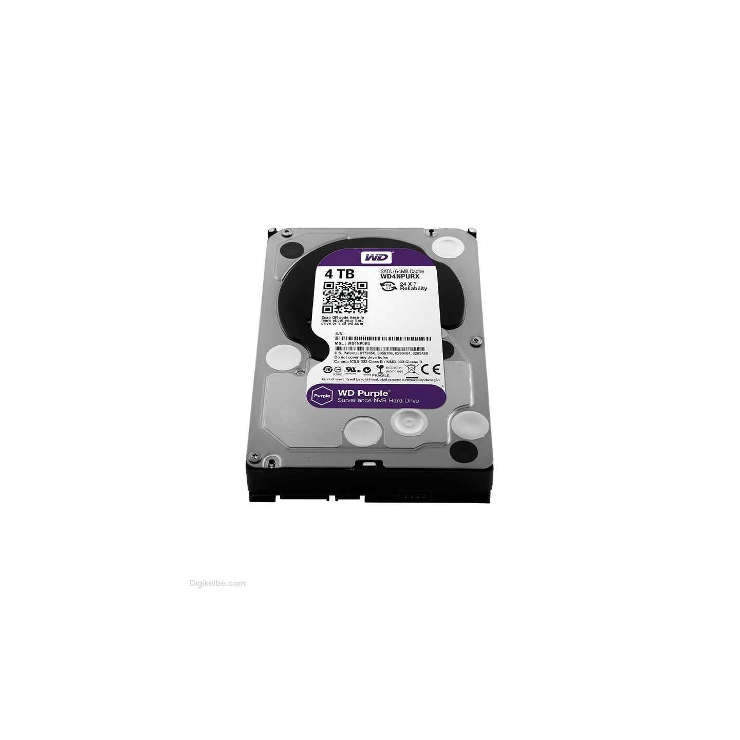 هارددیسک اینترنال وسترن دیجیتال ( Purple | ظرفیت 4 ترابایت )