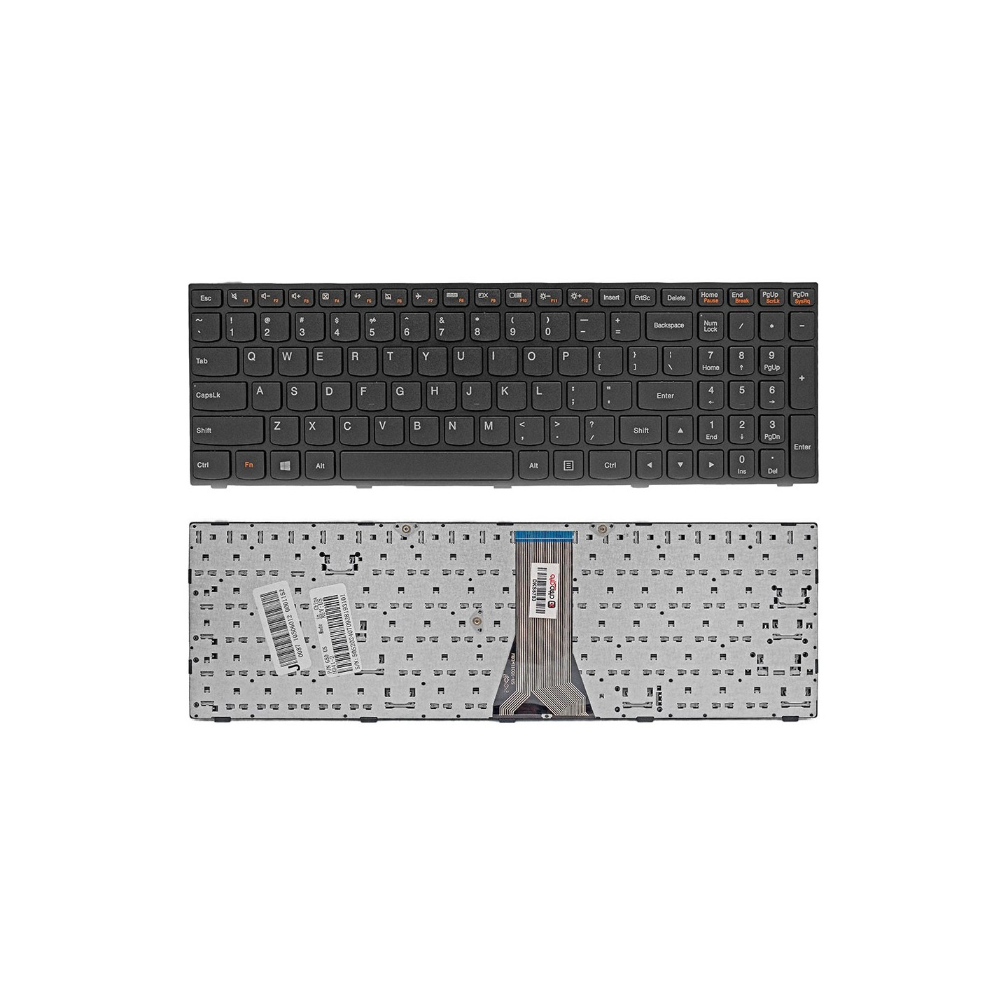 کیبورد لپ‌تاپ لنوو IdeaPad G70-70 (بدون بکلایت و فریم مشکی)