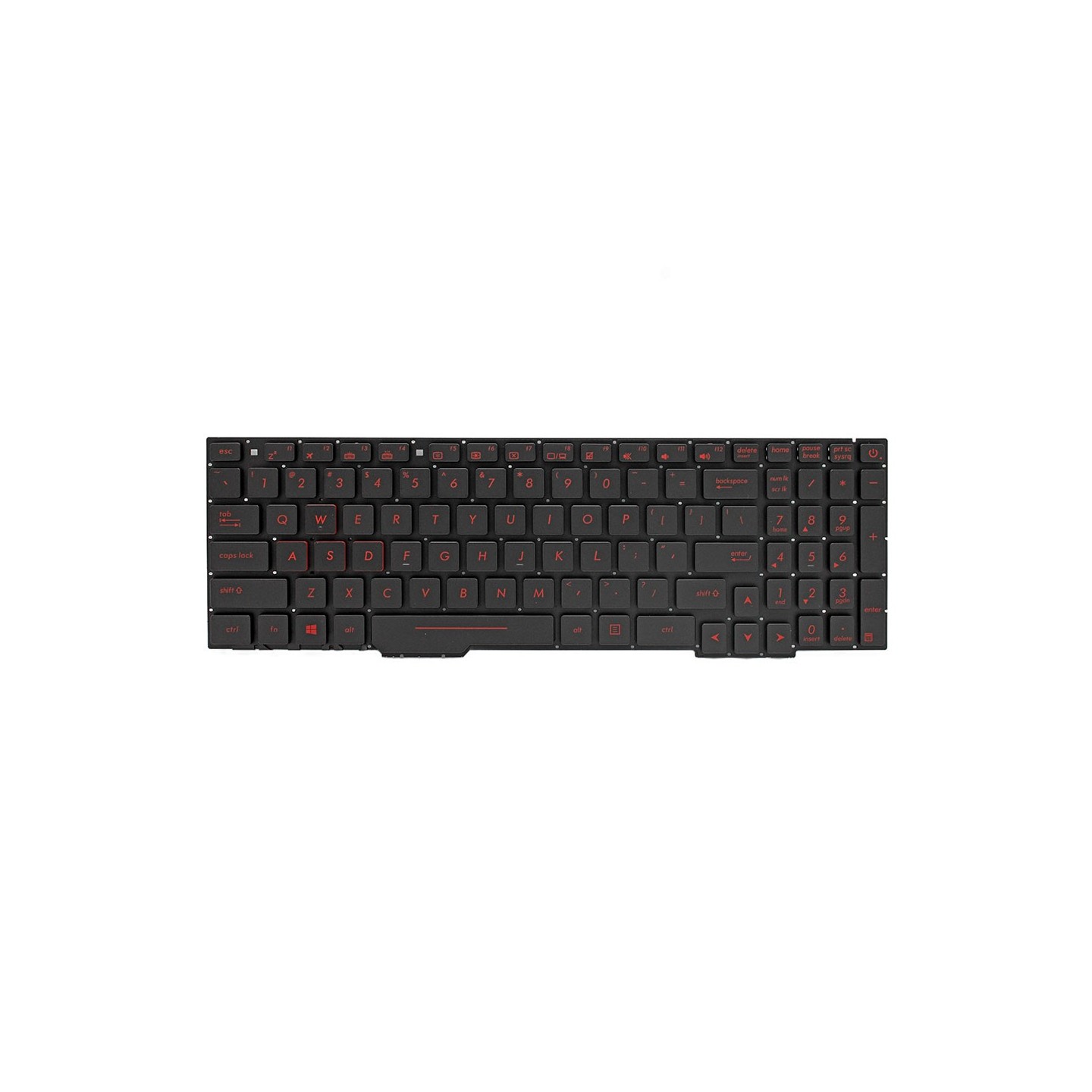 کیبورد لپ‌تاپ ایسوس ZX73 (بدون فریم | با بکلایت)