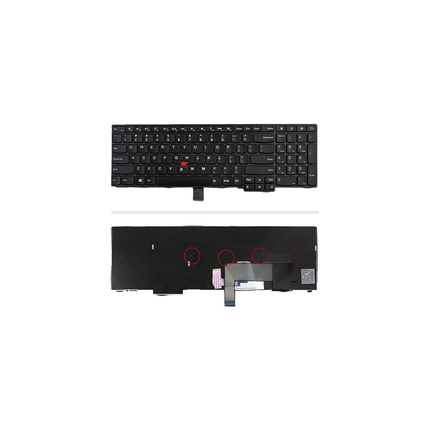 کیبورد لپ‌تاپ لنوو E540 (ThinkPad | با ماوس | با فریم)