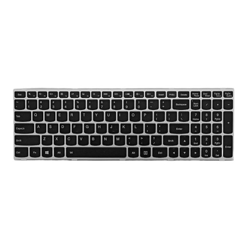 کیبورد لپ‌تاپ لنوو G50-70 (IdeaPad | با بکلایت | با فریم نقره ای)