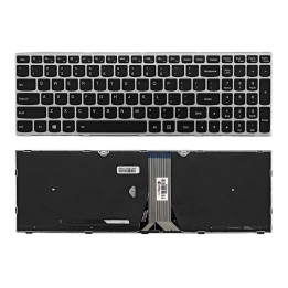 کیبورد لپ‌تاپ لنوو G50-70 (IdeaPad | با بکلایت | با فریم نقره ای)
