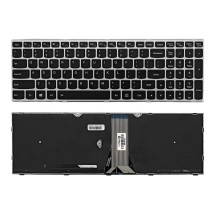 کیبورد لپ‌تاپ لنوو G50-75 (IdeaPad | با بکلایت | با فریم نقره ای)