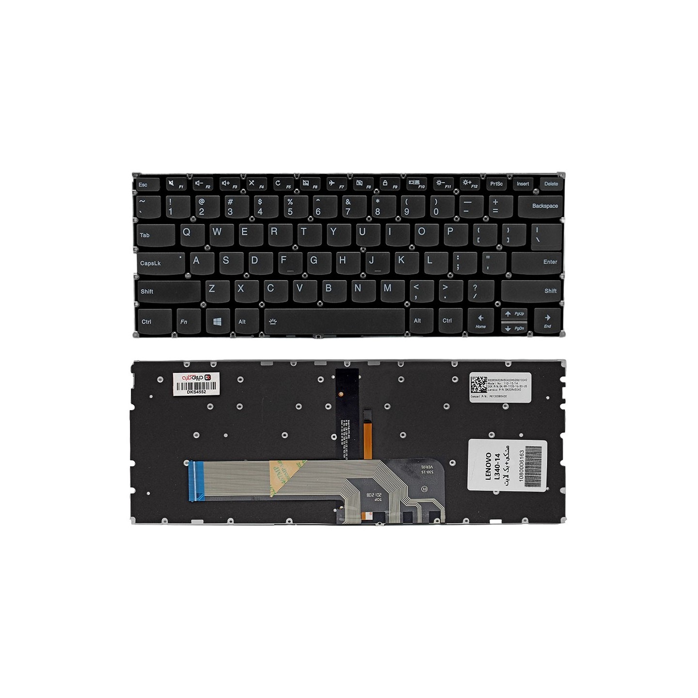 کیبورد لپ‌تاپ لنوو L340-14 ( Ideapad | با بکلایت )