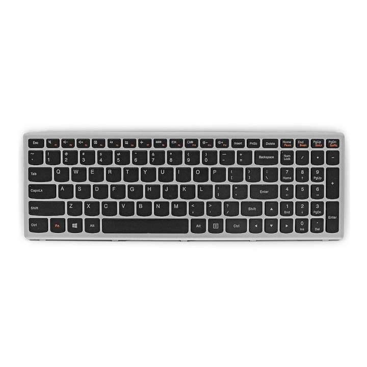 کیبورد لپ‌تاپ لنوو Z500 (IdeaPad | بافریم نقره ای)