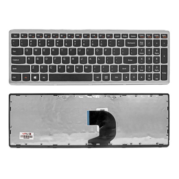 کیبورد لپ‌تاپ لنوو Z500 (IdeaPad | بافریم نقره ای)
