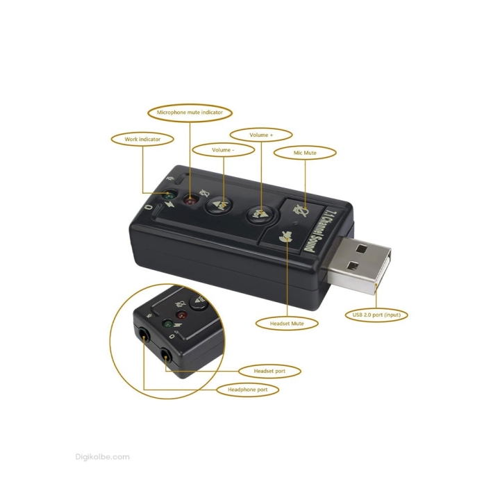 تبدیل کارت صدا ولوم دار ( 7.1 USB )