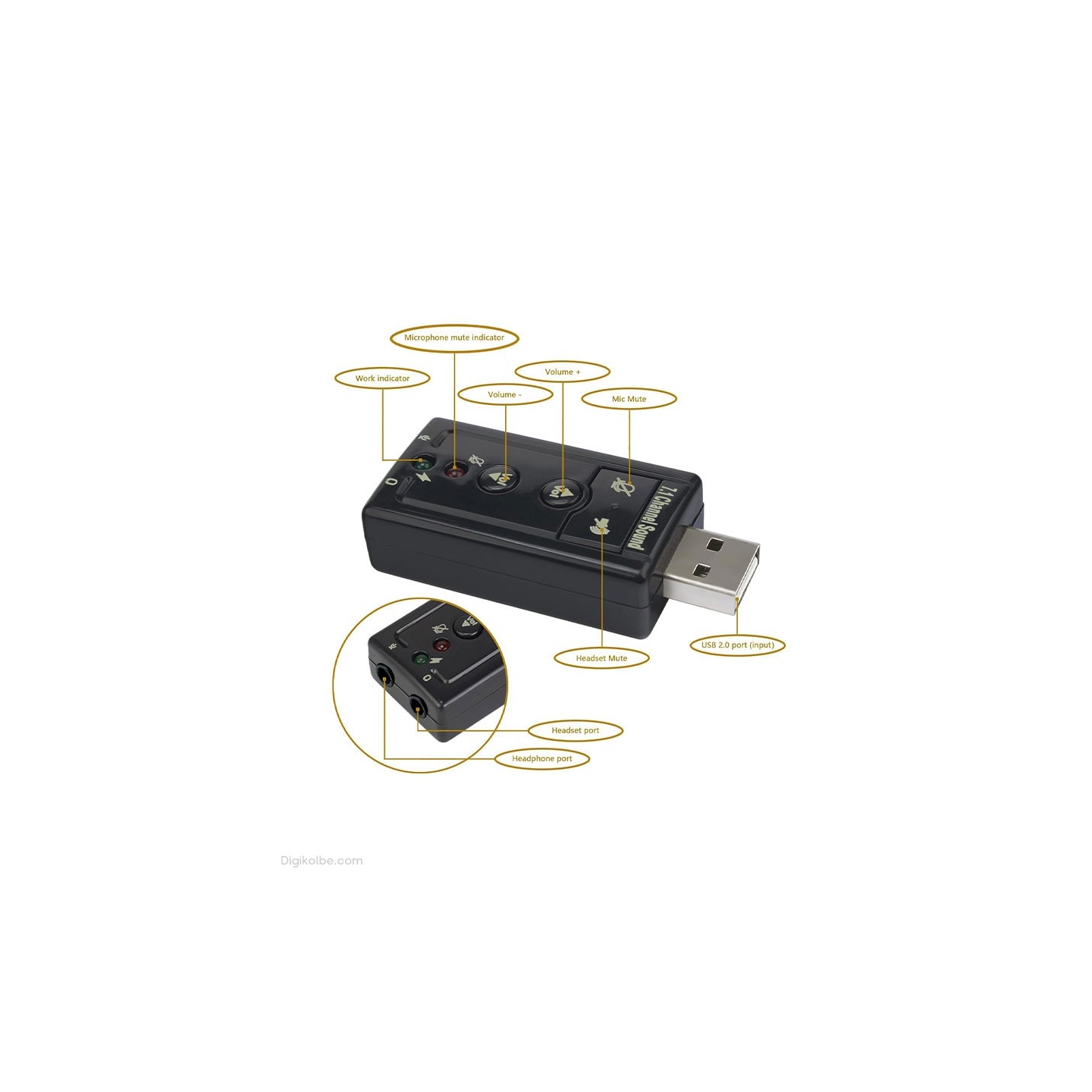 تبدیل کارت صدا ولوم دار ( 7.1 USB )