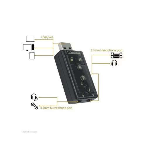 تبدیل کارت صدا ولوم دار ( 7.1 USB )