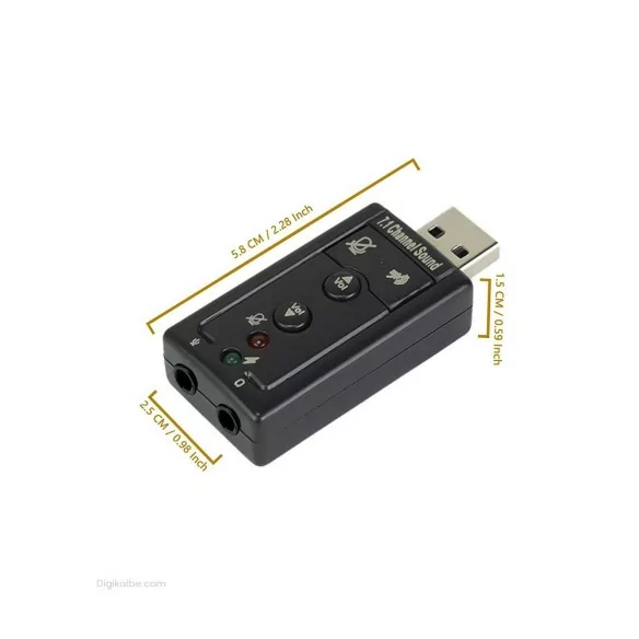 تبدیل کارت صدا ولوم دار ( 7.1 USB ) تبدیل کارت صدا ولوم دار ( 7.1 USB )