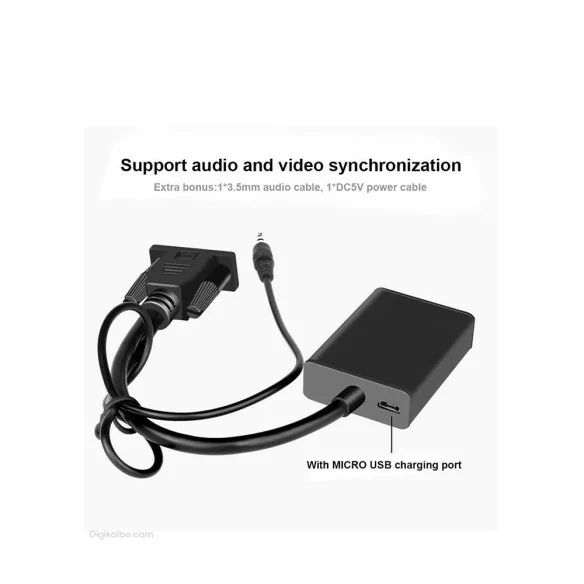 تبدیل VGA به HDMI ونتولینک ( با کابل صدا )