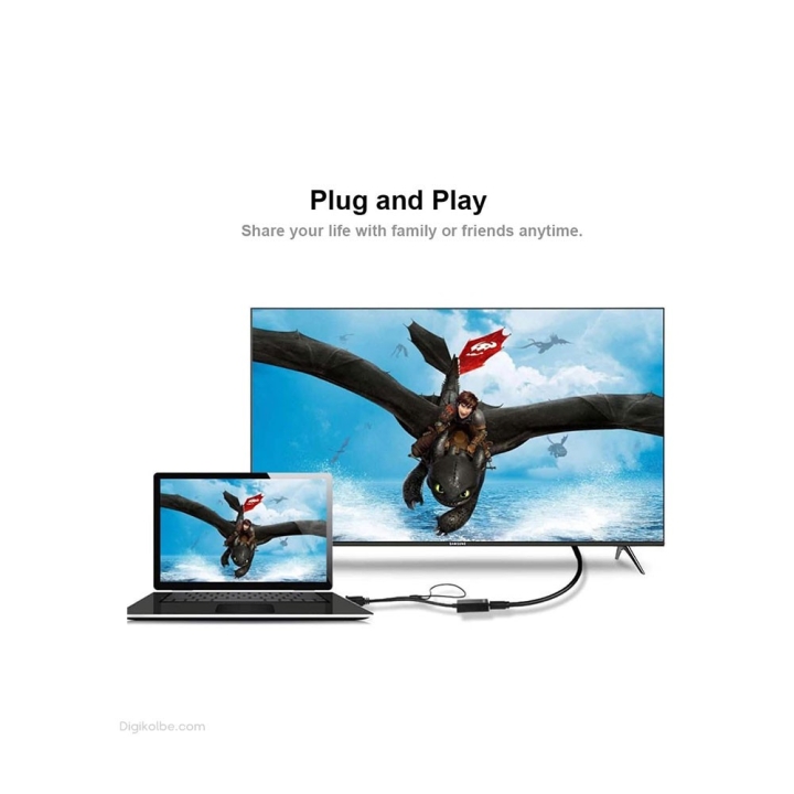 تبدیل VGA به HDMI ونتولینک ( با کابل صدا )