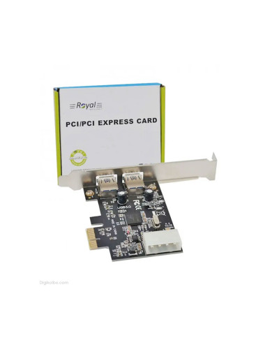 کارت تبدیل PCI EXPRESS USB3.0 رویال 2 پورت RP-302