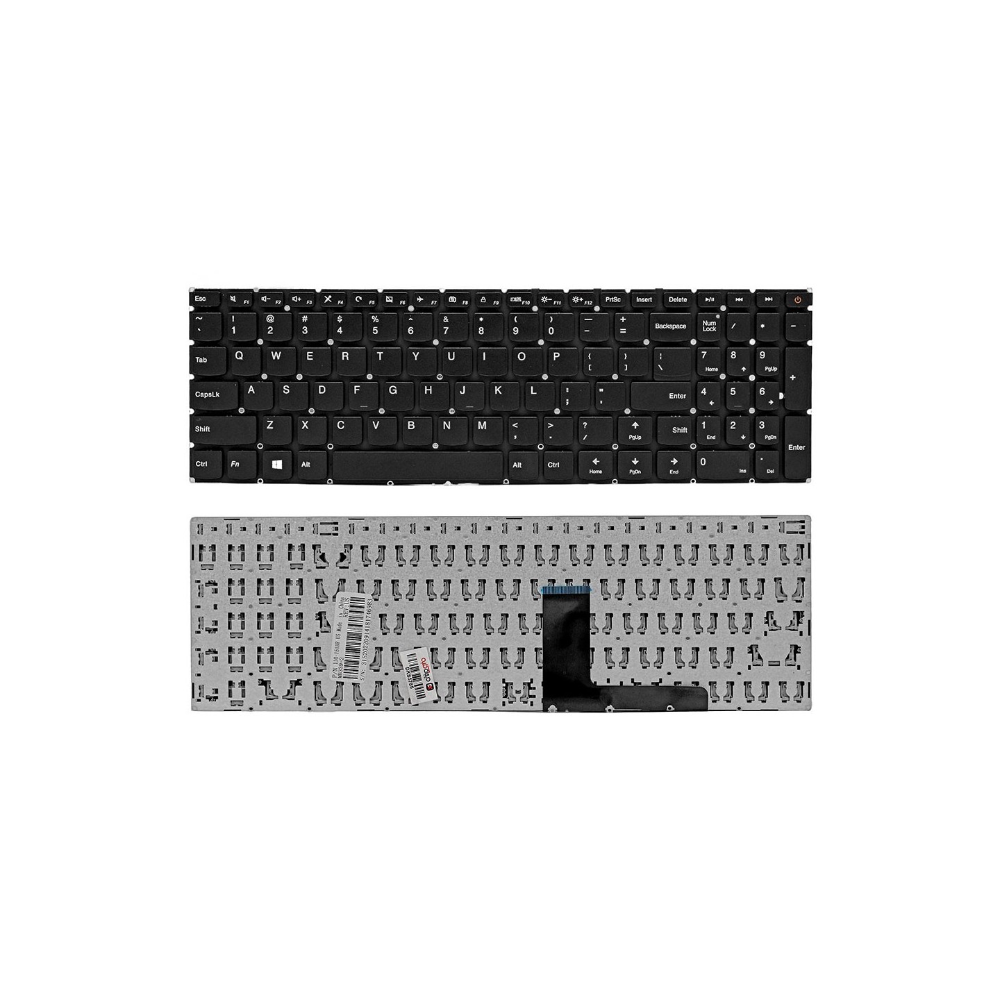 کیبورد لپ‌تاپ لنوو IdeaPad 110-15ACL (با دکمه پاور بدون فریم)