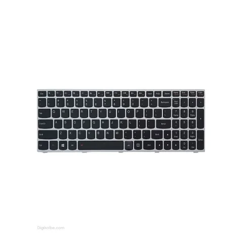 کیبورد لپ‌تاپ لنوو G50-70 (IdeaPad | با بکلایت | با فریم نقره ای)