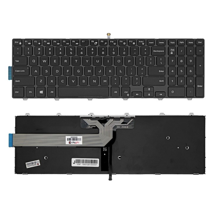 کیبورد لپ‌تاپ دل Inspiron 15-5000 (با بکلایت و فریم)