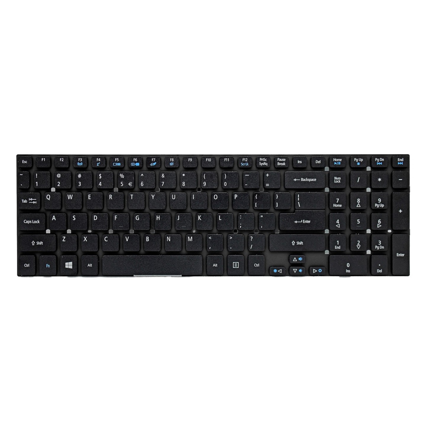 کیبورد لپ‌تاپ ایسر E1-570 (Aspire | اینتر کوچک بدون فریم)