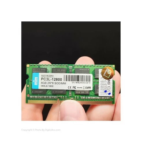 رم لپتاپ PC3L-12800 دابلام 1600 مگاهرتز 8 گیگابایت (اورجینال)