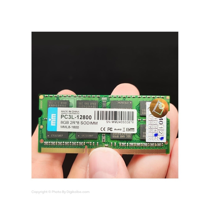 رم لپ‌تاپ PC3L-12800 دابل‌ام 1600 مگاهرتز 8 گیگابایت (اورجینال)