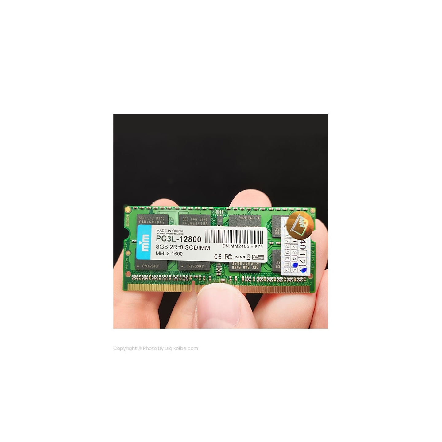 رم لپ‌تاپ PC3L-12800 دابل‌ام 1600 مگاهرتز 8 گیگابایت (اورجینال)