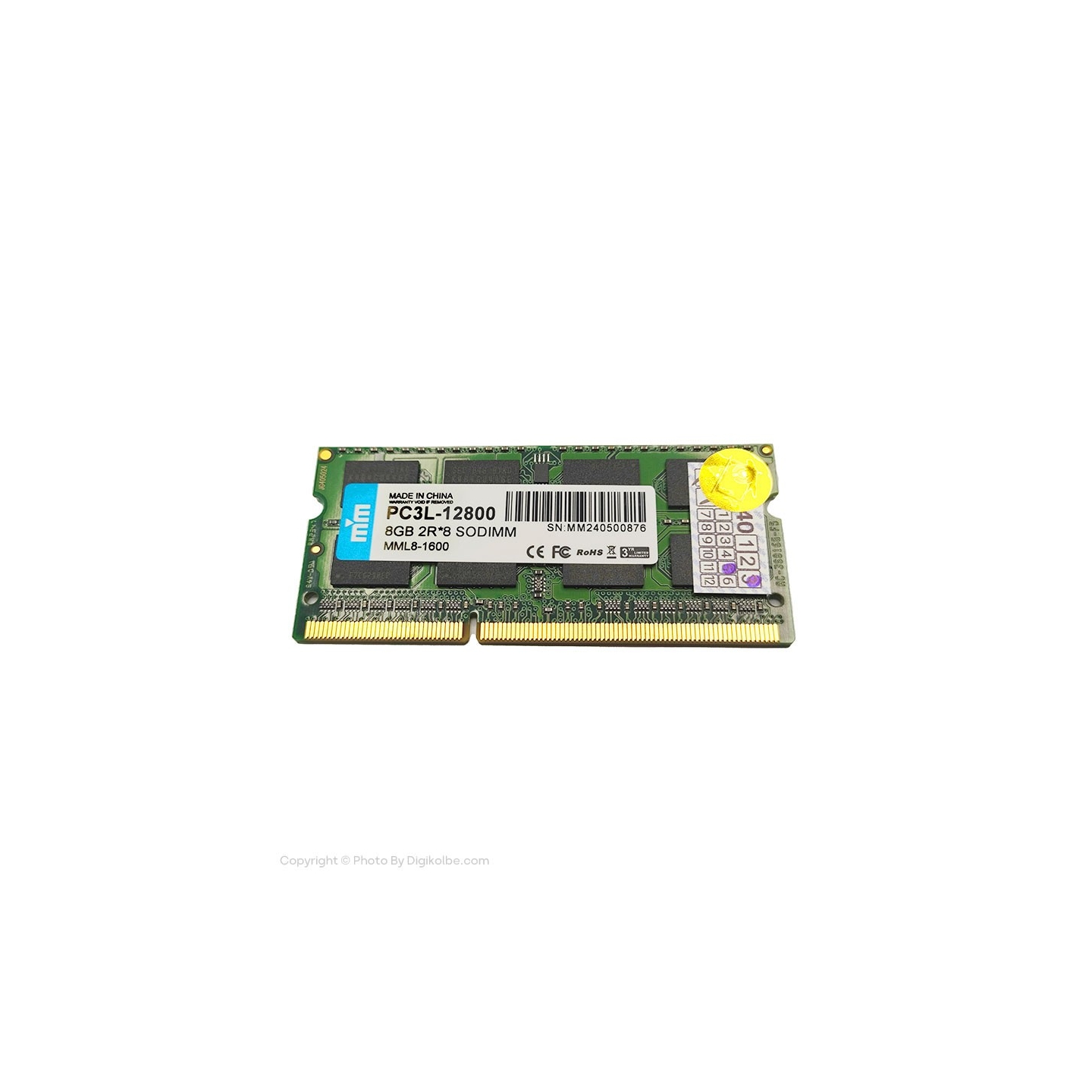 رم لپ‌تاپ PC3L-12800 دابل‌ام 1600 مگاهرتز 8 گیگابایت (اورجینال)