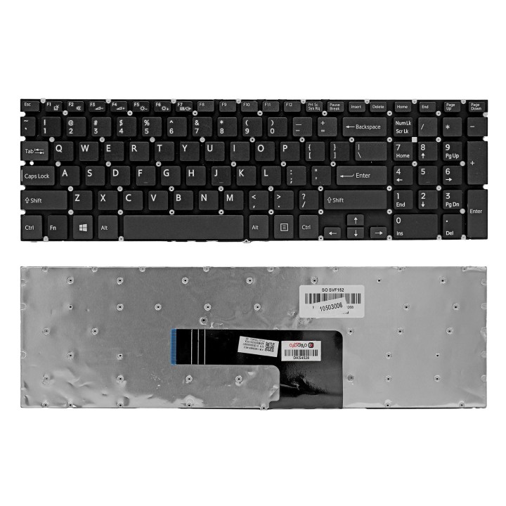کیبورد لپ‌تاپ سونی SVF154 (VAIO | اینتر کوچک | بدون فریم)